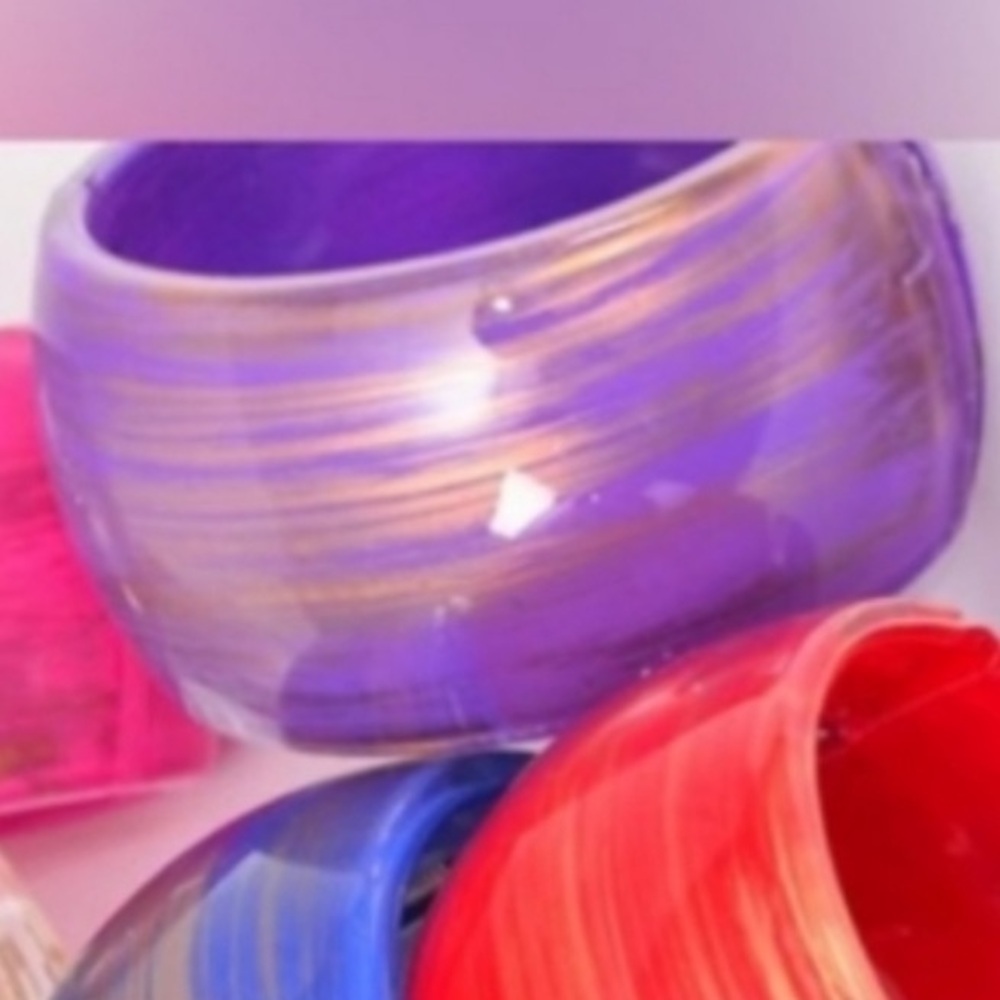 Acrylic Bangle hinge Bracelet NEW PURPLE 1 Bracelet
